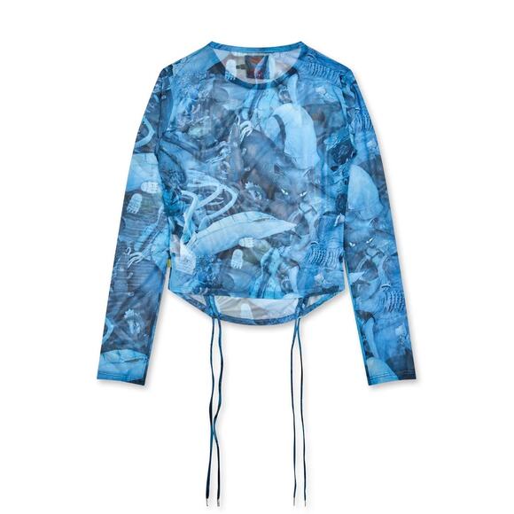 Heaven by Marc Jacobs Paradise Drawcord Mesh Long Sleeve Top - Picture 2 of 7